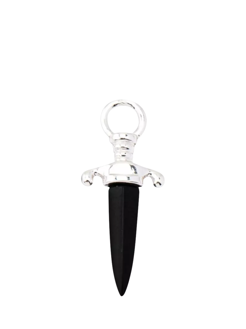 frkl. Rebel Heart Dagger Charm, Black
