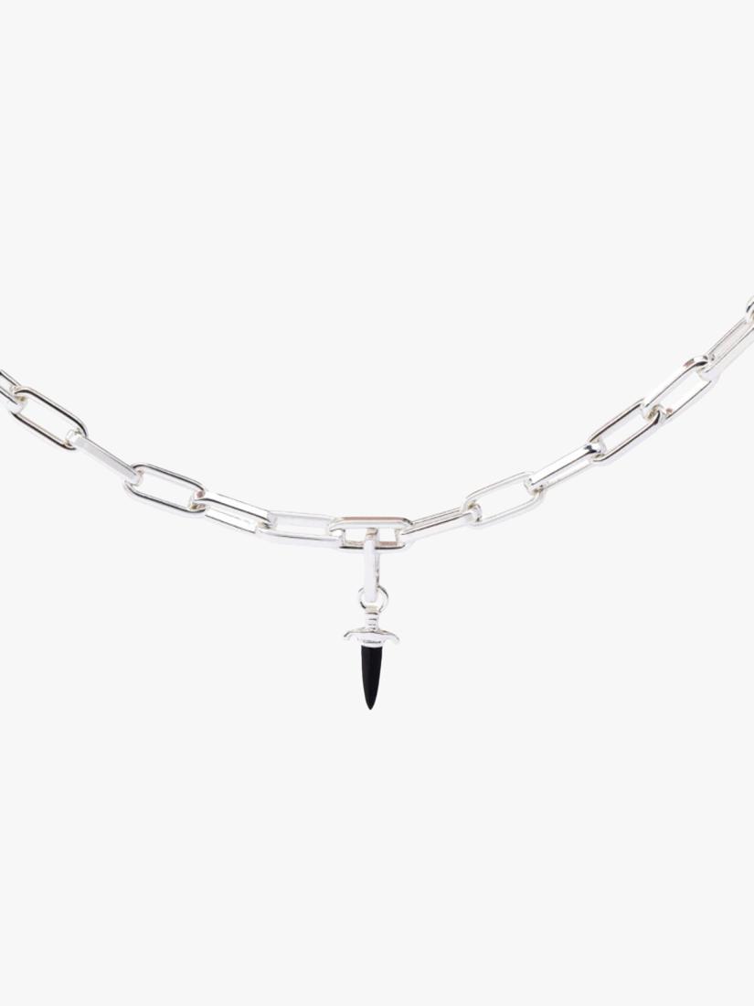 frkl. Dagger Charm Black enamel gold plated brass, imported from the UK