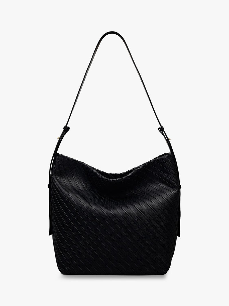 Radley Luxborough leather striped bucket bag (British brand)