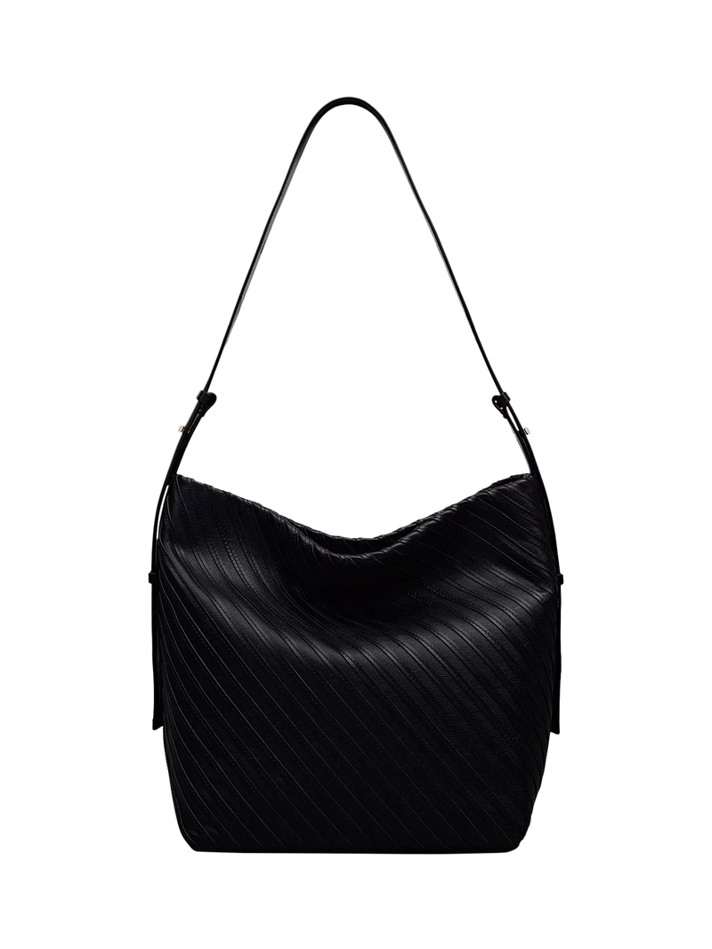 Radley Luxborough Oversized Leather Bucket Bag, Black