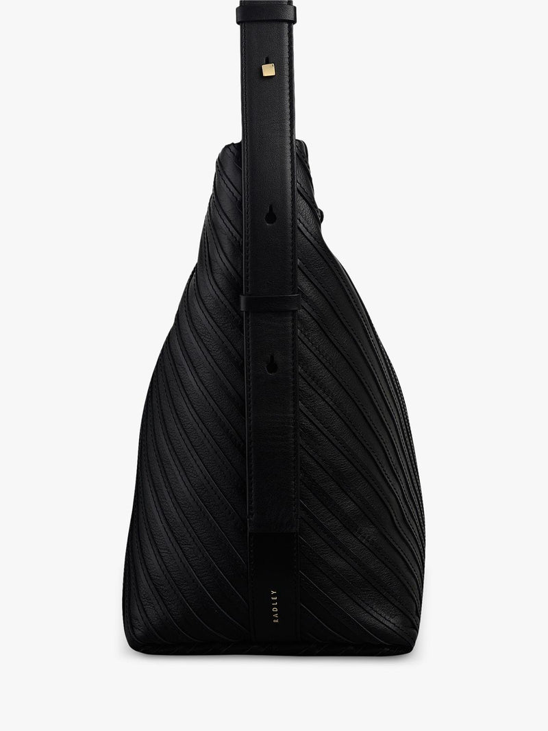Radley Luxborough leather striped bucket bag (British brand)