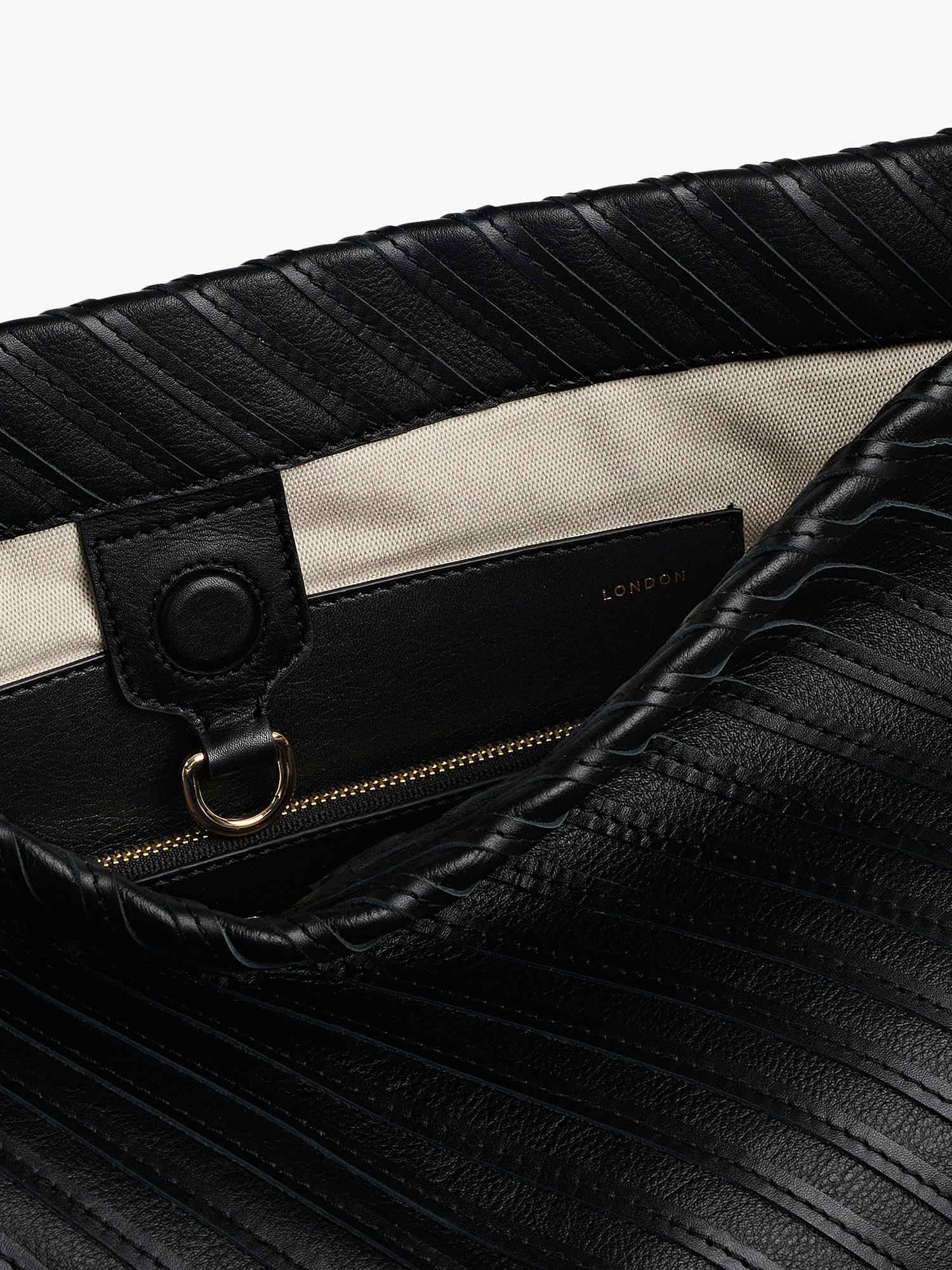 Radley Luxborough leather striped bucket bag (British brand)