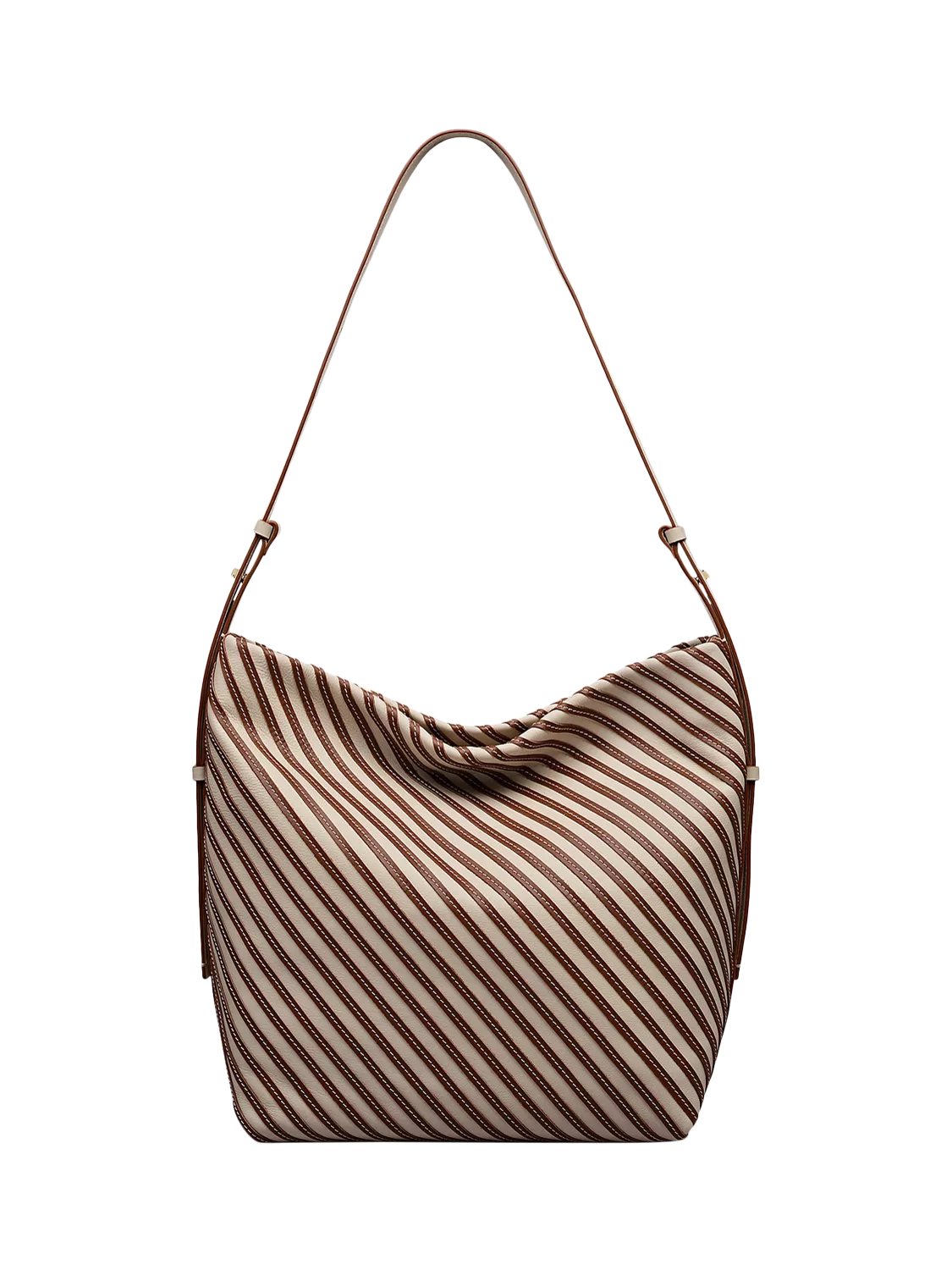 Radley Luxborough leather striped bucket bag (British brand)