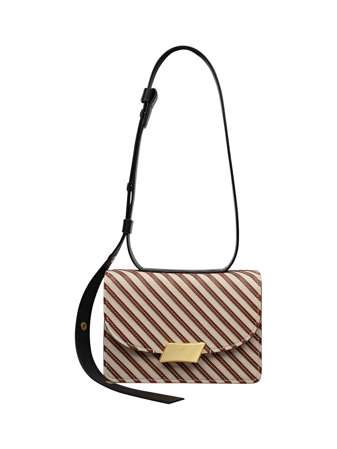 Radley Belsize Stripe small shoulder bag in Salt (British brand)