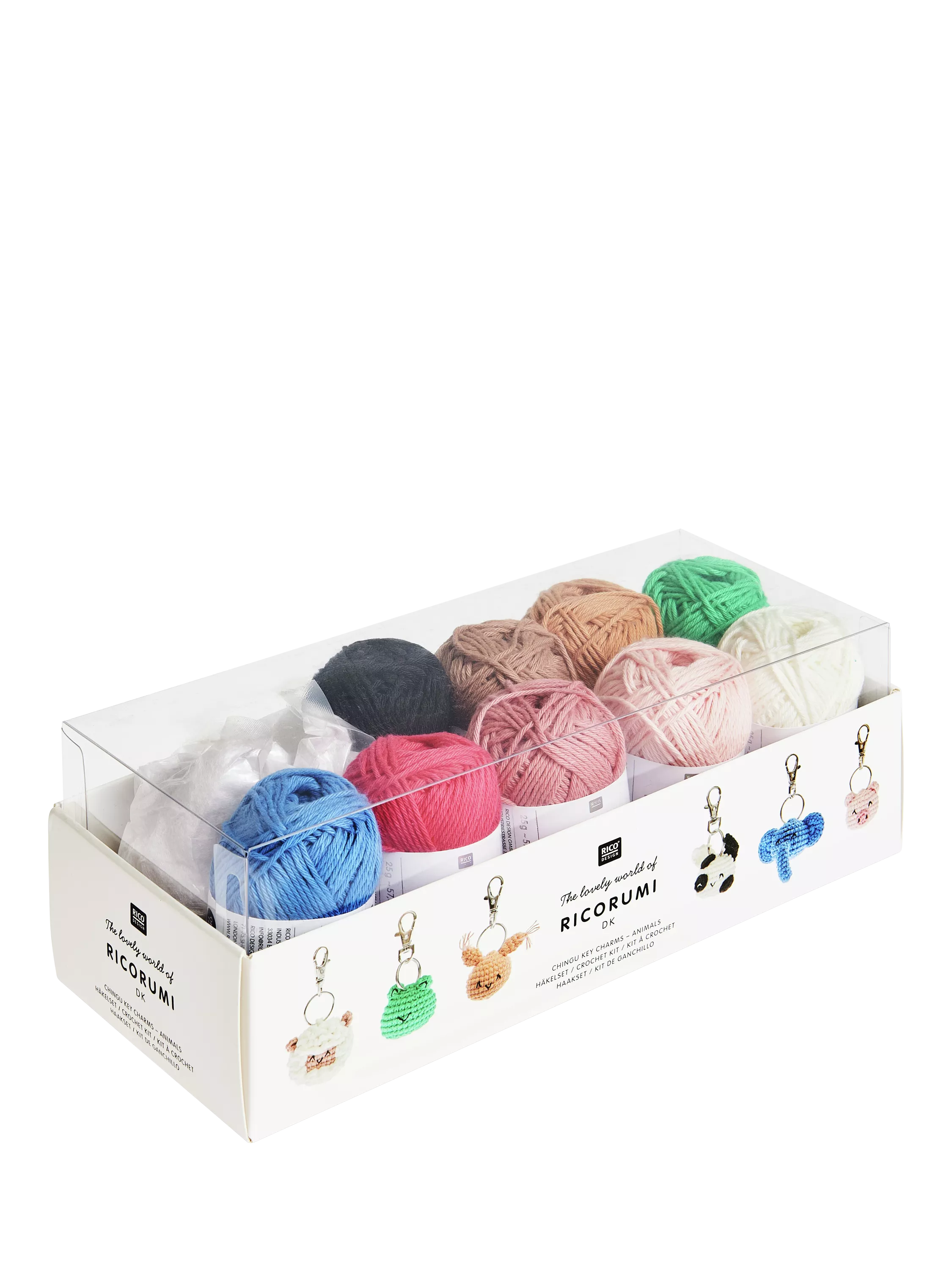 Rico Design Ricorumi animal keyring crochet kit, imported from the UK