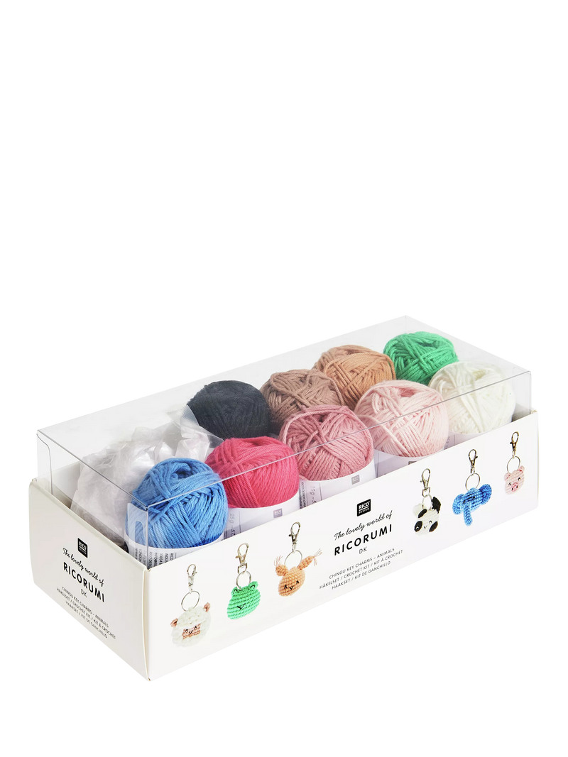 Rico Design Ricorumi animal keyring crochet kit, imported from the UK