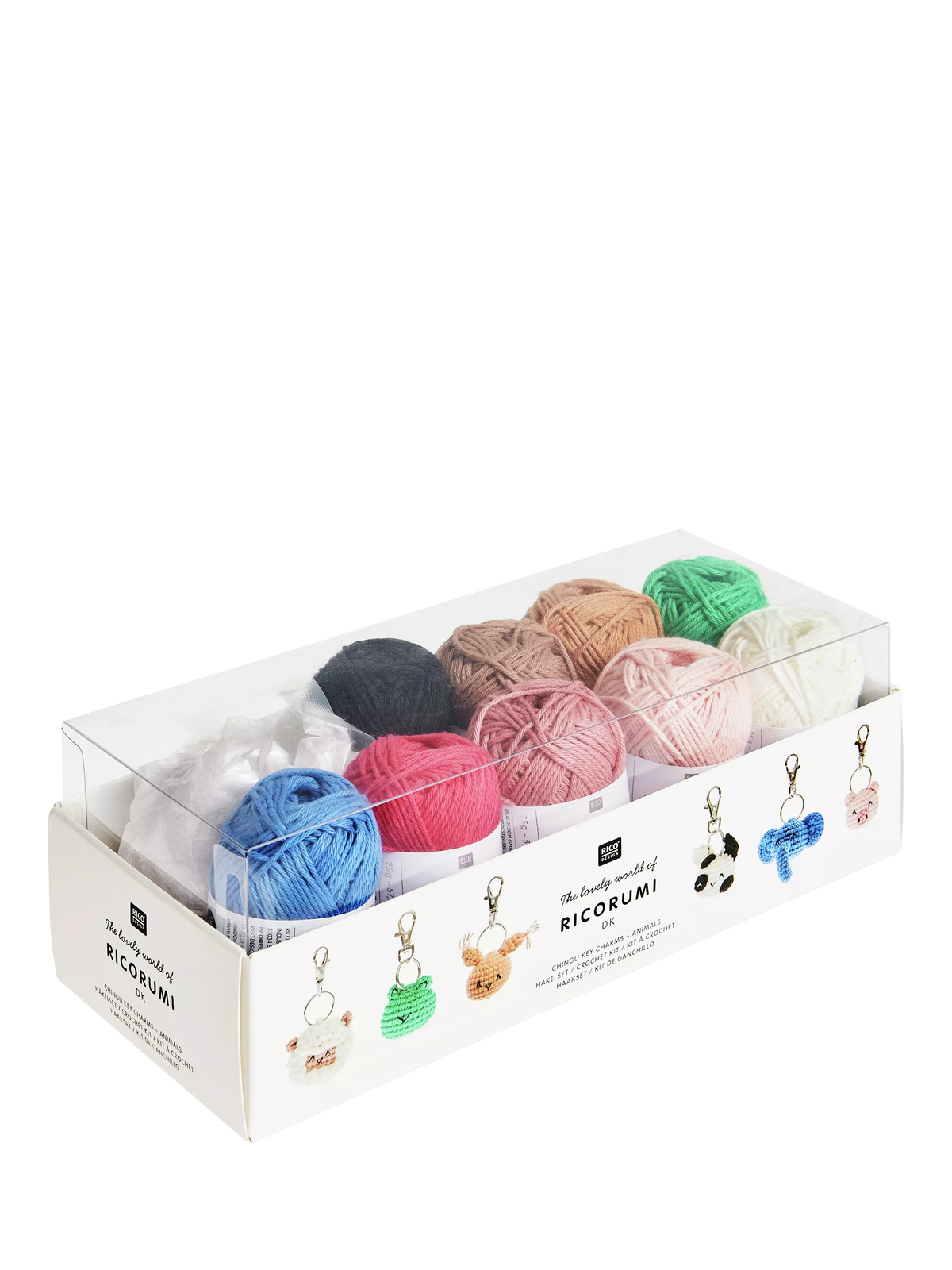 Rico Design Ricorumi animal keyring crochet kit, imported from the UK