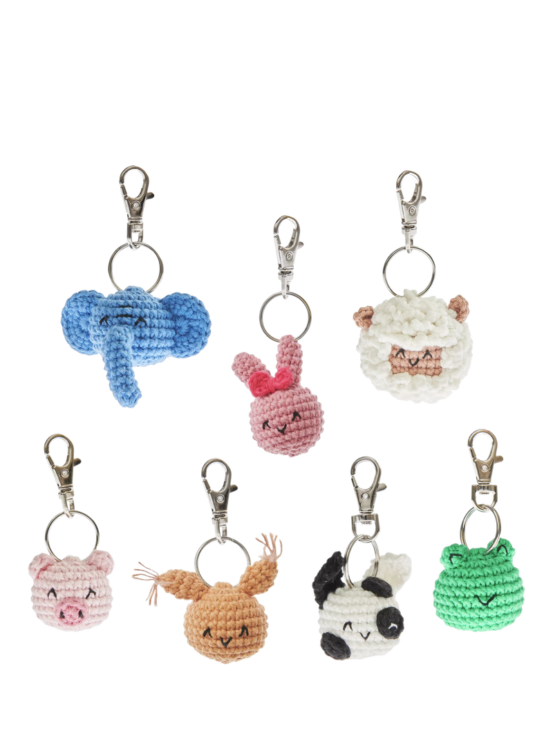 Rico Design Ricorumi animal keyring crochet kit, imported from the UK
