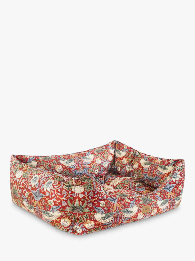 Morris & Co. Strawberry Thief dog bed 80x62cm - British product