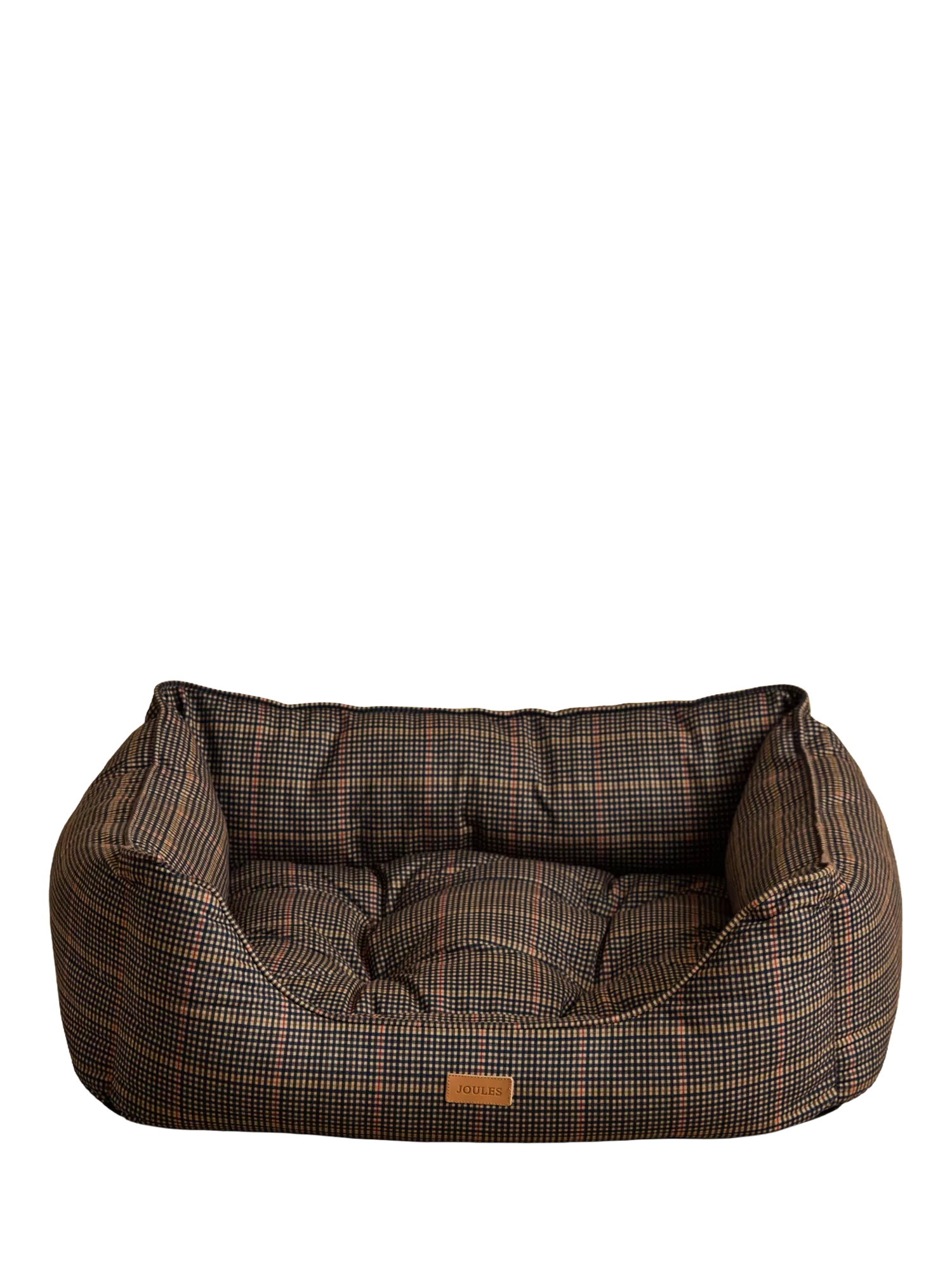 Joules Henson Check pet bed with padded sides, UK version