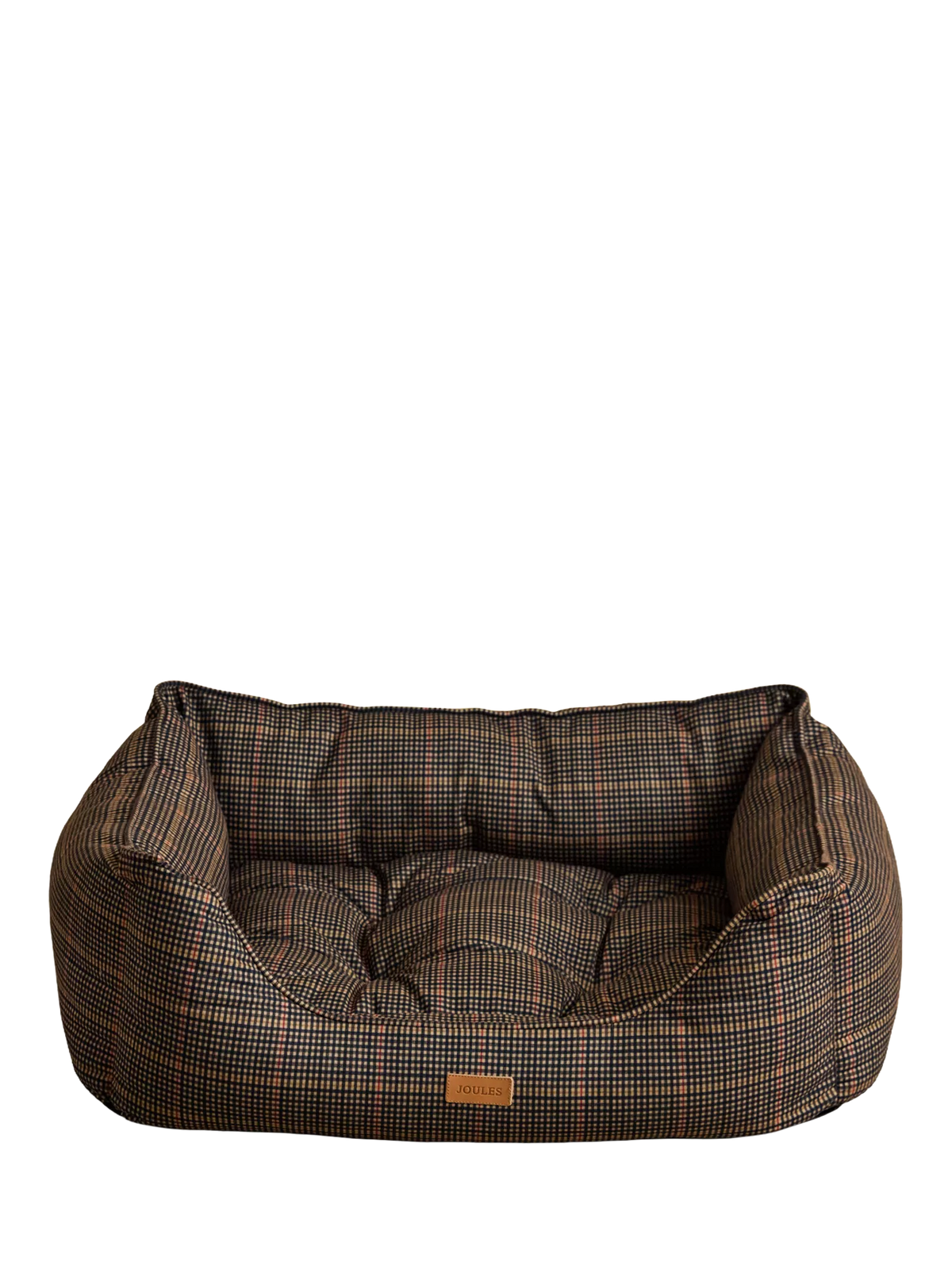 Joules Henson Check pet bed with padded sides, UK version