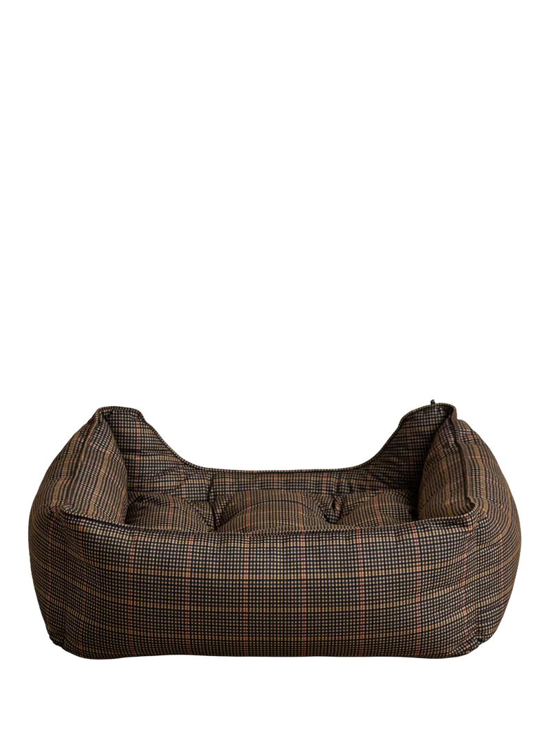 Joules Henson Check pet bed with padded sides, UK version