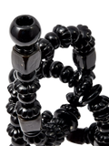 pols potten Beads Candle Holder black handmade glass - British product