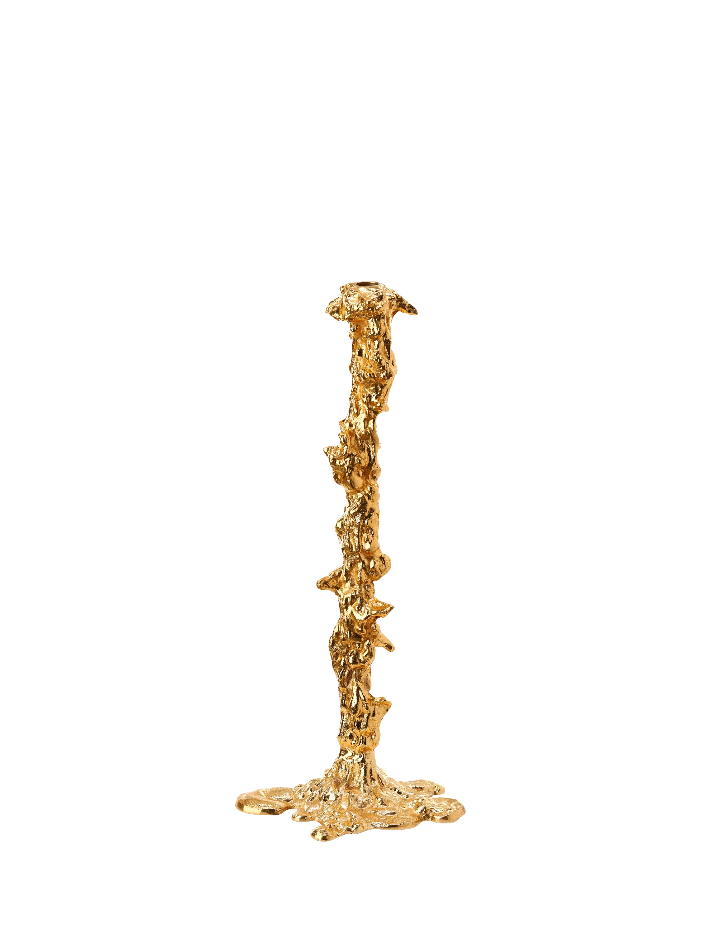 Pols potten Drip extra large candle holder gold aluminium, imported from the UK