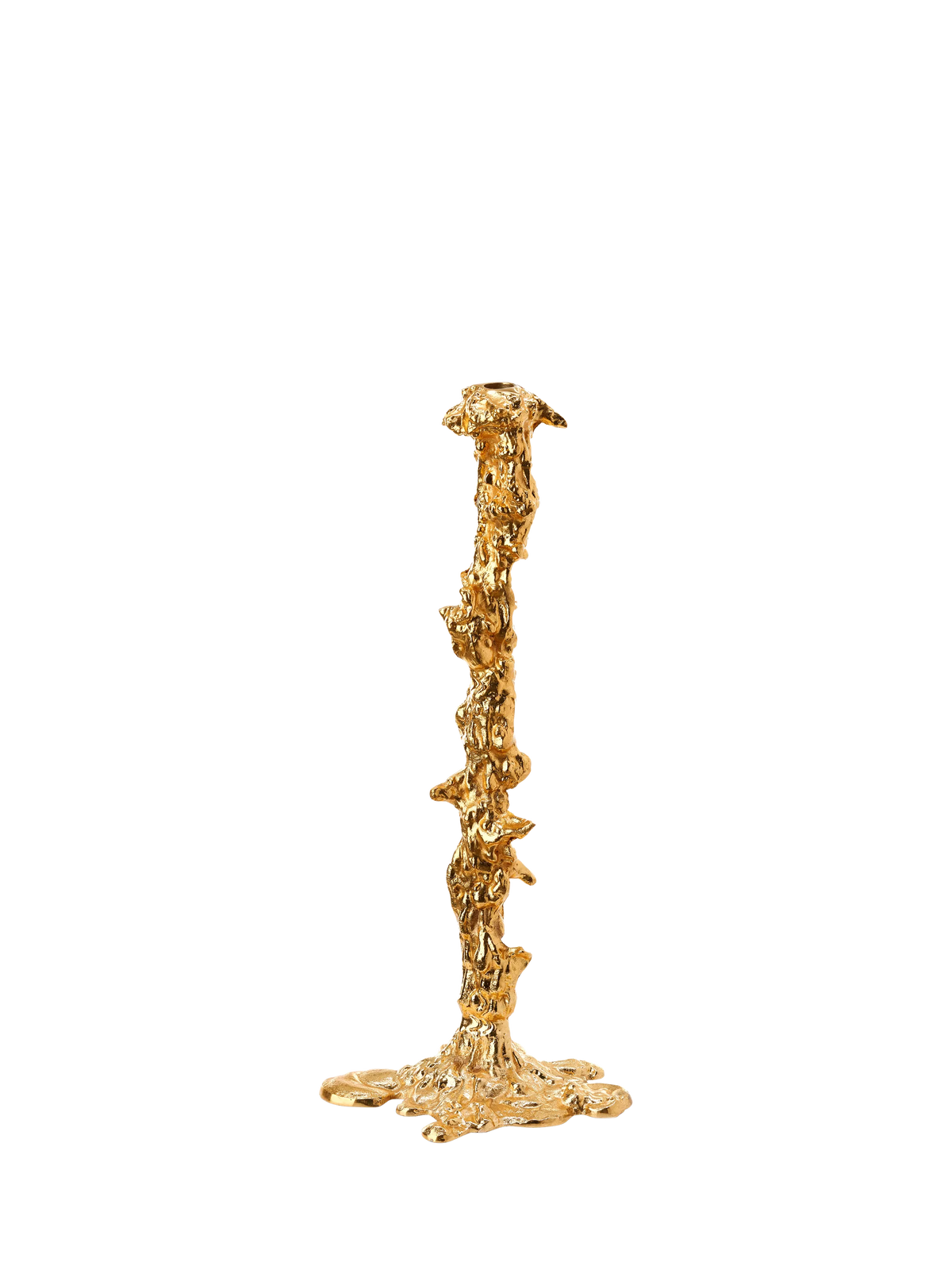 Pols potten Drip extra large candle holder gold aluminium, imported from the UK