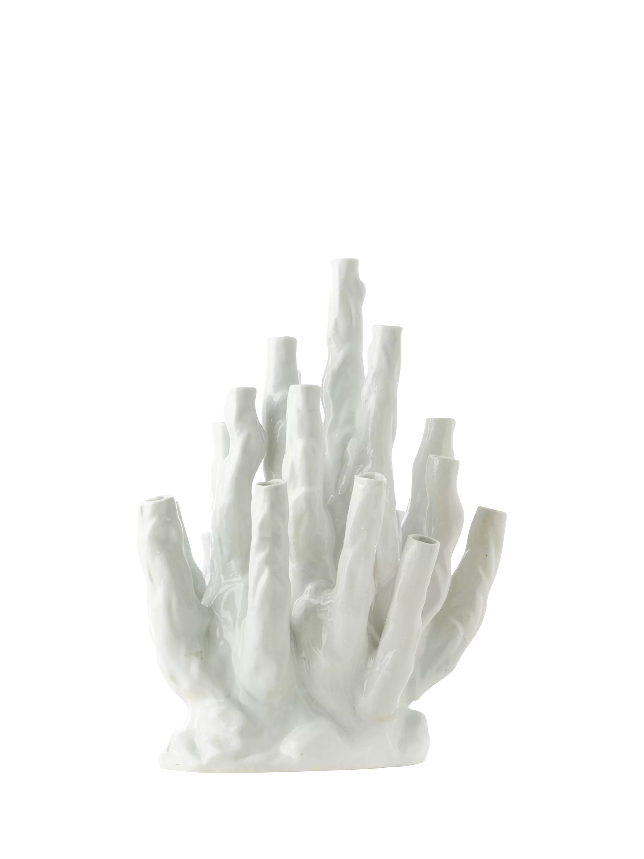 pols potten Coral ceramic vase white H45cm, UK version
