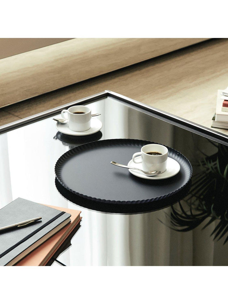 Alessi Pleats tray black 31cm, imported from the UK
