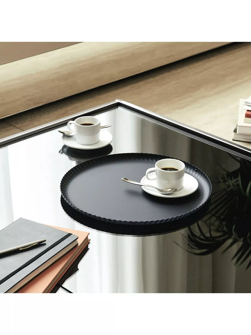 Alessi Pleats tray black 31cm, imported from the UK