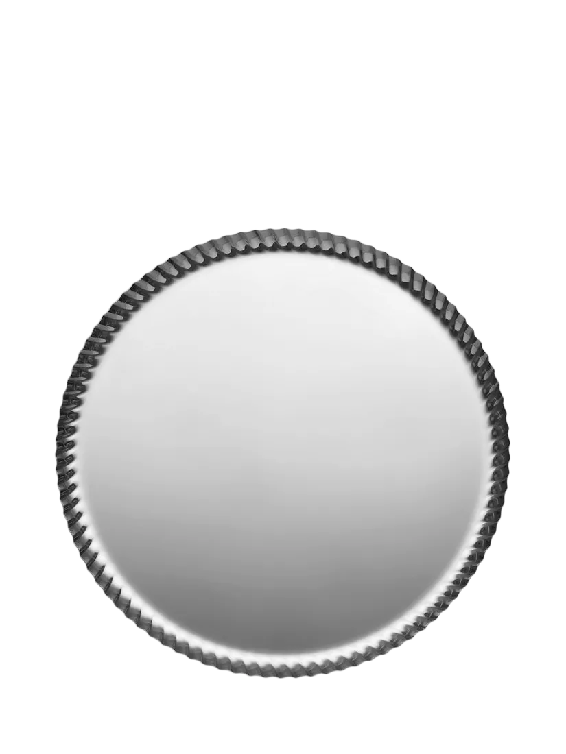 Alessi Pleats large round stainless steel tray 31cm, UK version