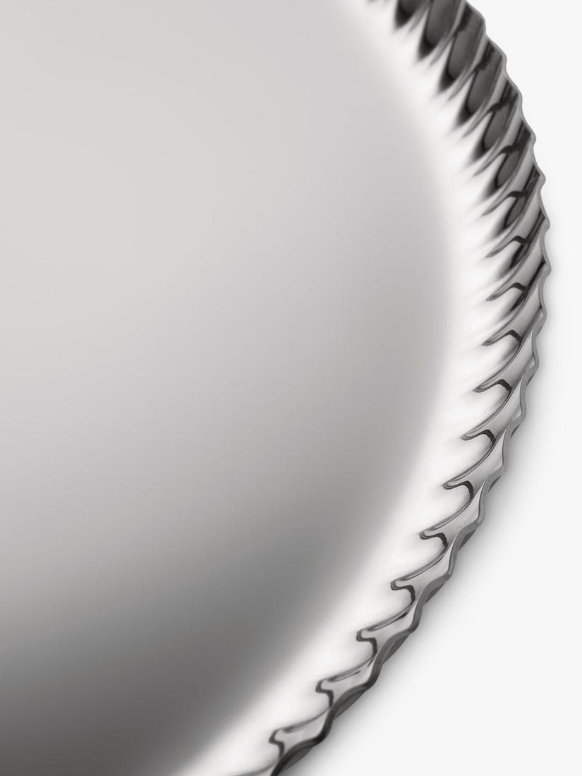 Alessi Pleats large round stainless steel tray 31cm, UK version