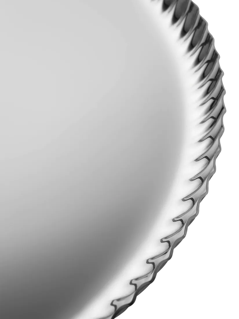Alessi Pleats large round stainless steel tray 31cm, UK version