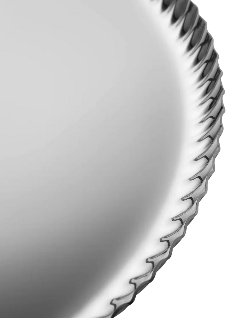 Alessi Pleats large round stainless steel tray 31cm, UK version