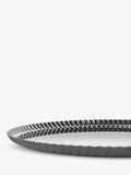 Alessi Pleats large round stainless steel tray 31cm, UK version