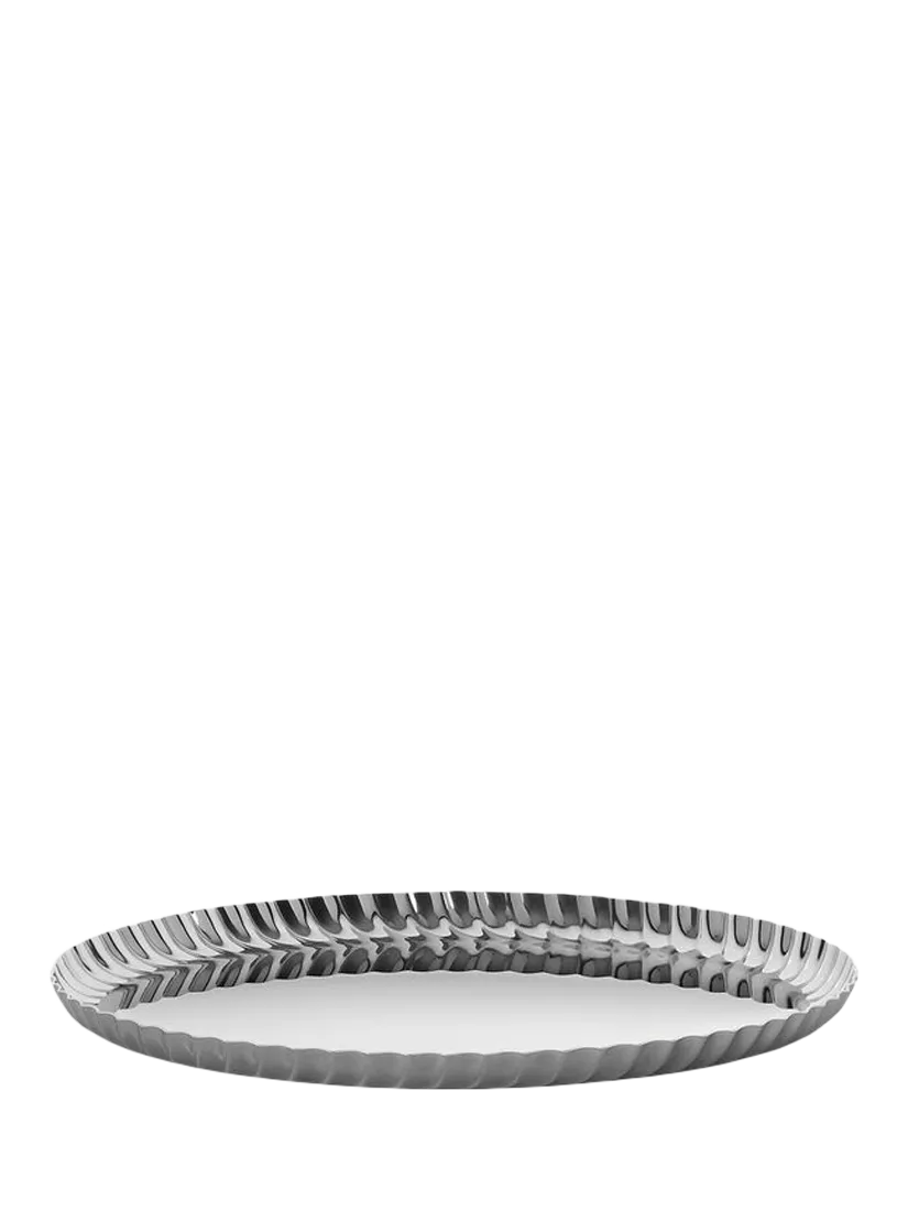Alessi Pleats round stainless steel tray 23cm, UK version