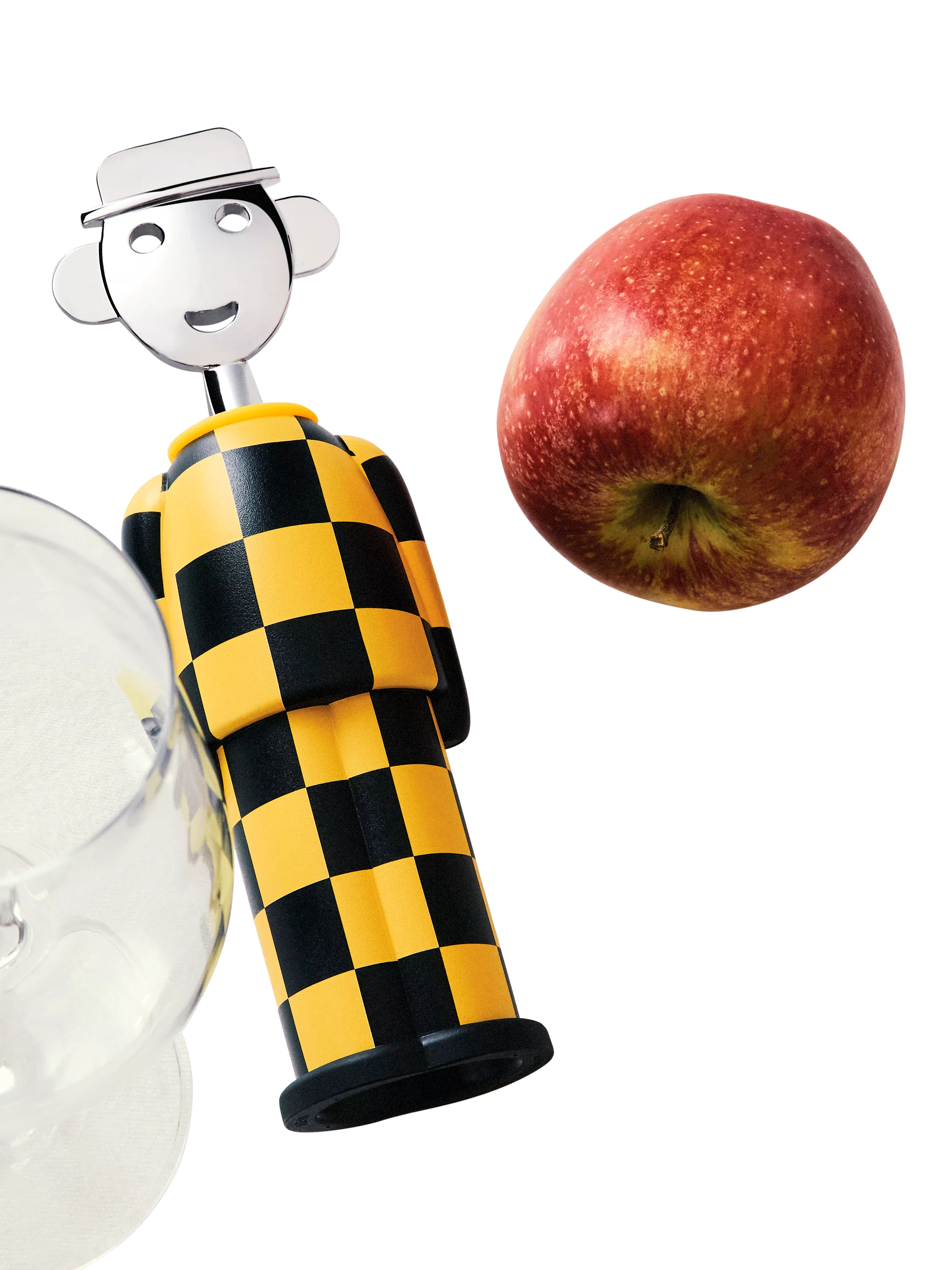 Alessi chequered corkscrew yellow black (British brand)