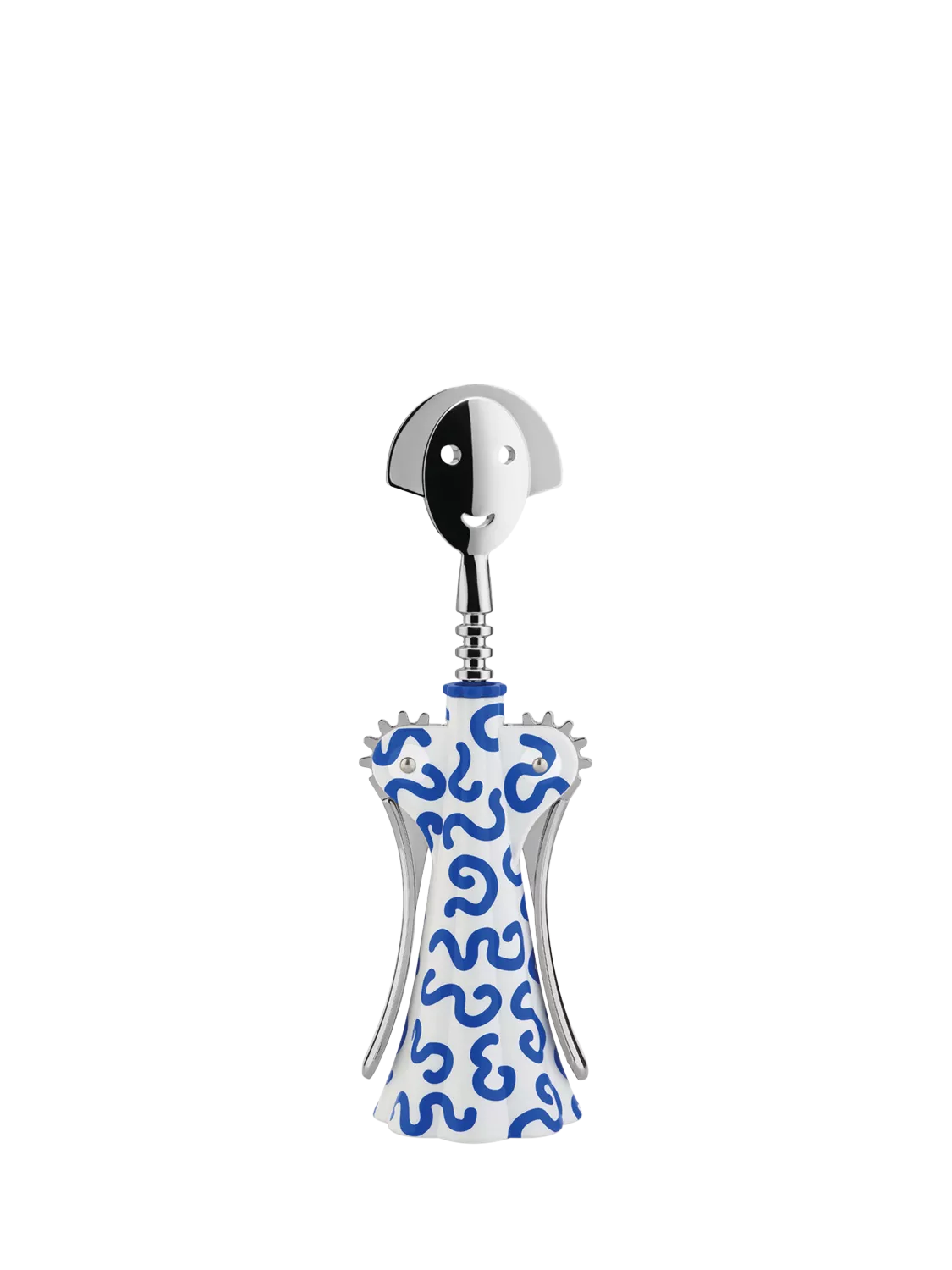 Alessi Anna G Delft corkscrew blue white, UK version