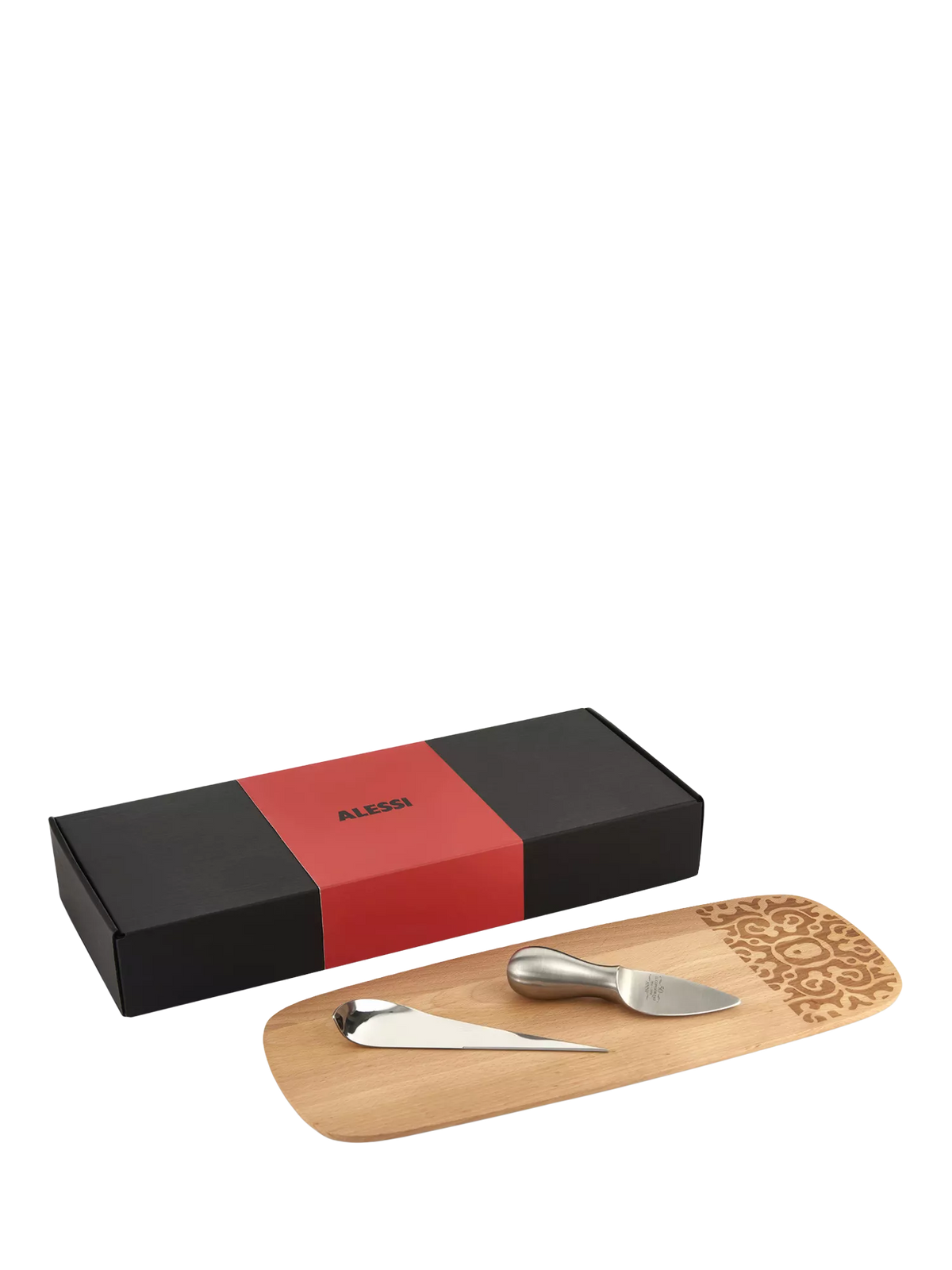 Alessi cheese board set beech wood, UK version