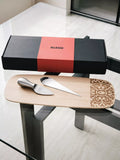 Alessi cheese board set beech wood, UK version
