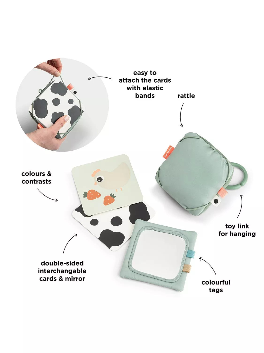 Done by Deer baby contrast card holder, imported from the UK