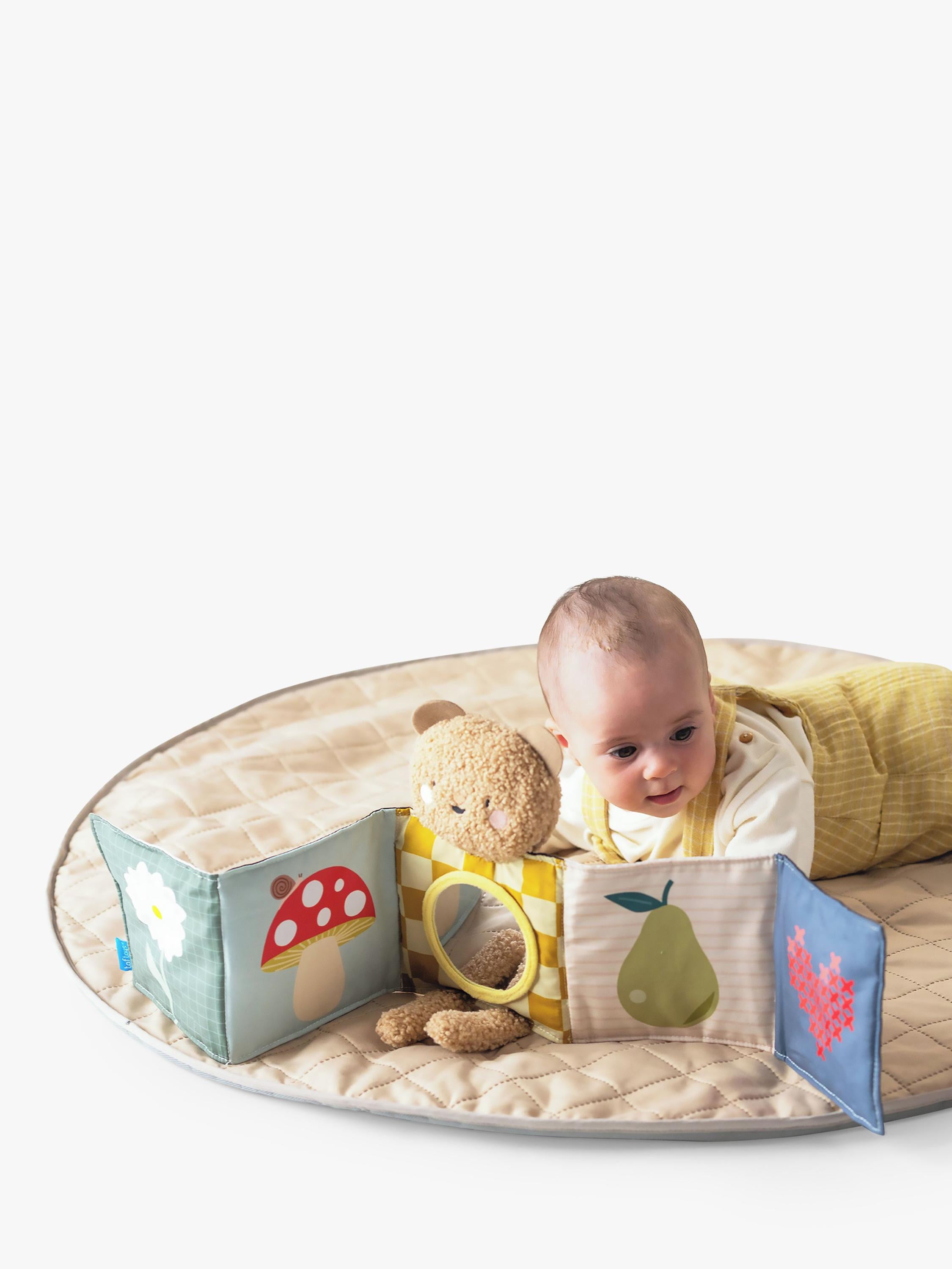 Taf Toys Snuggle Bear Book soft baby toy with mirror - British product