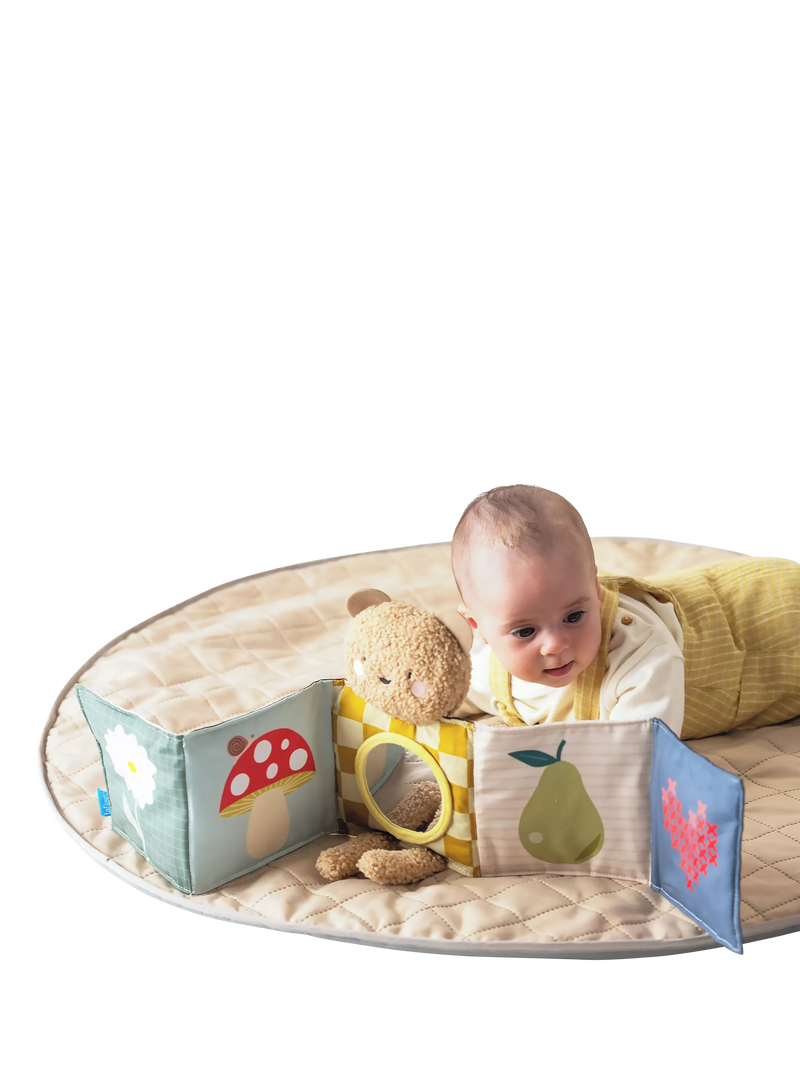 Taf Toys Snuggle Bear Book soft baby toy with mirror - British product