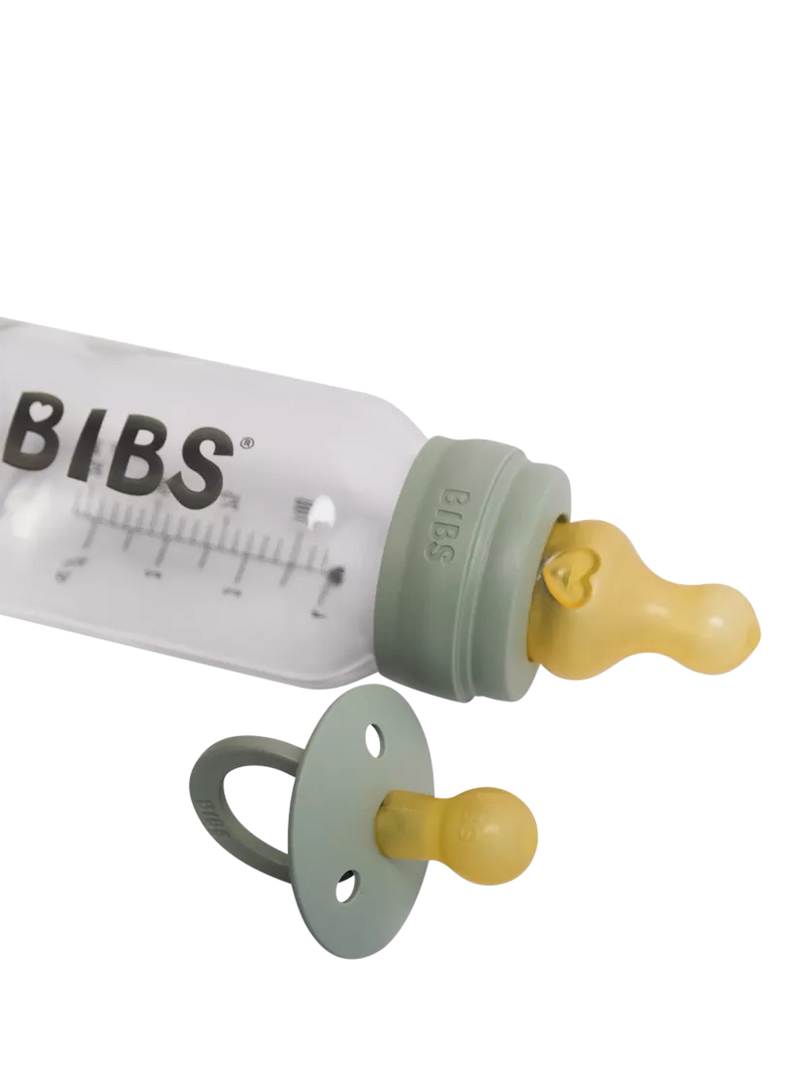 BIBS latex baby bottle medium flow pack of 2 270ml, imported from the UK