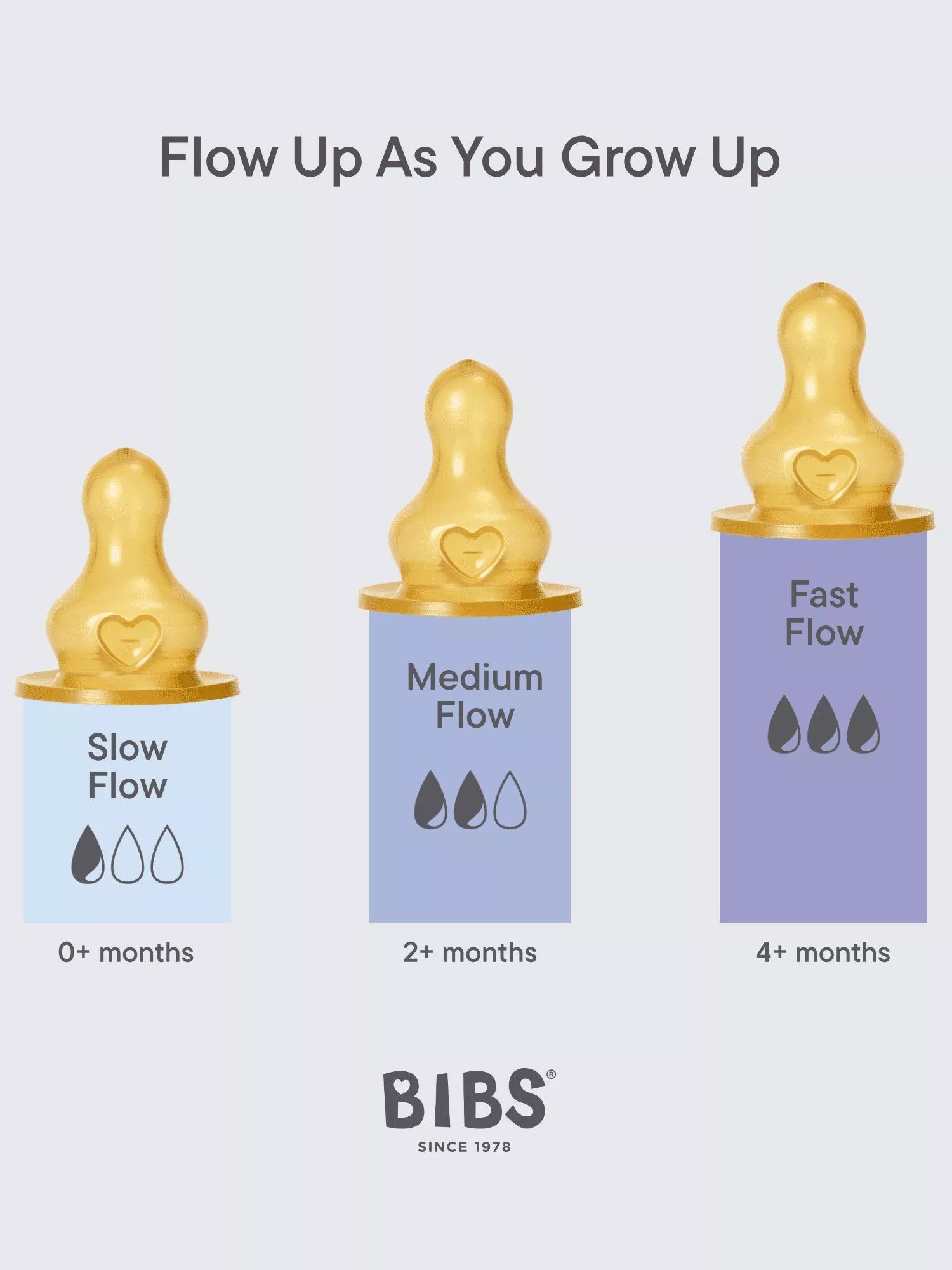 BIBS latex baby bottle teats slow flow pack of 2 - British product