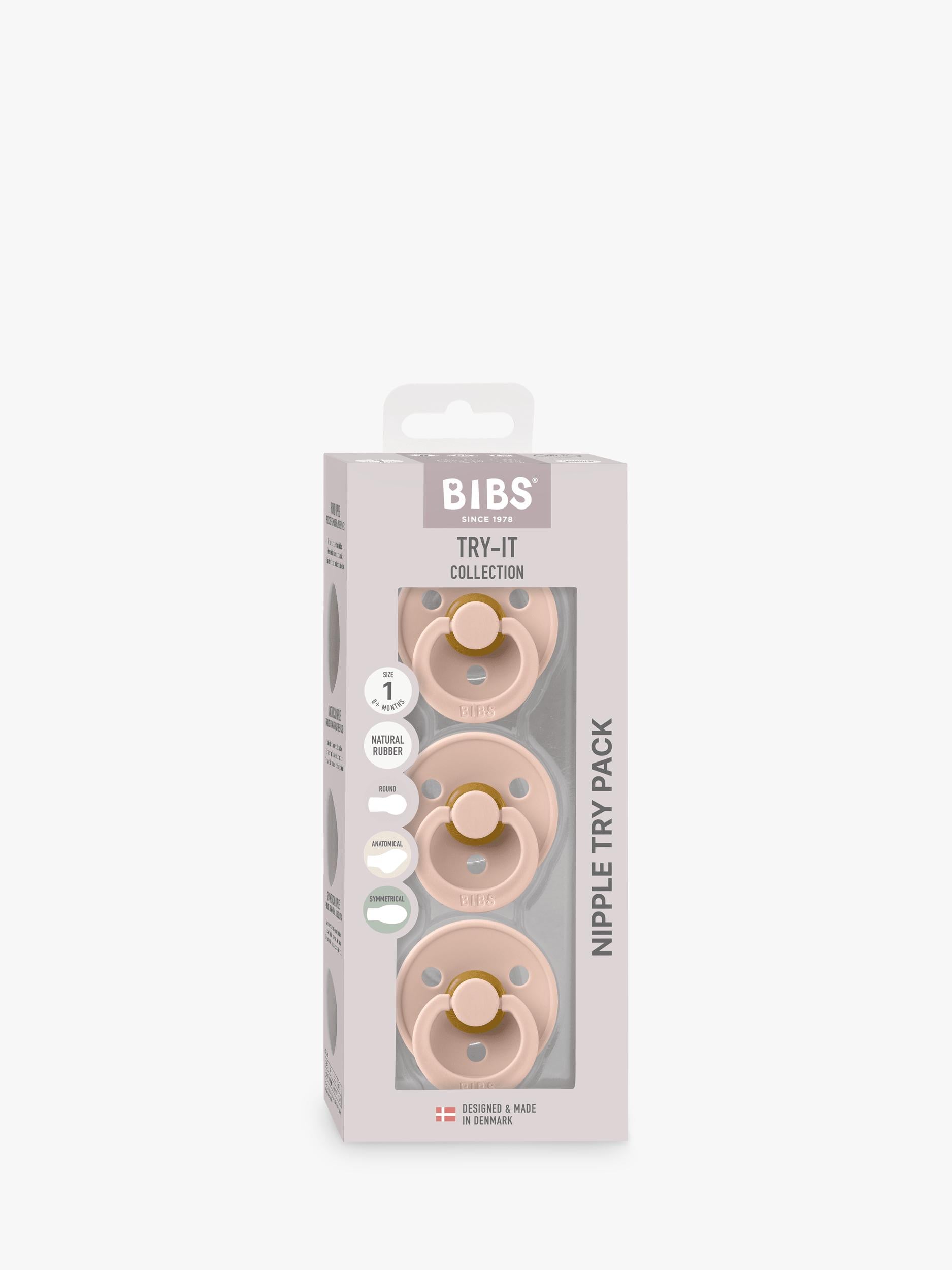 BIBS Try-It Collection soothers size 1, imported from the UK