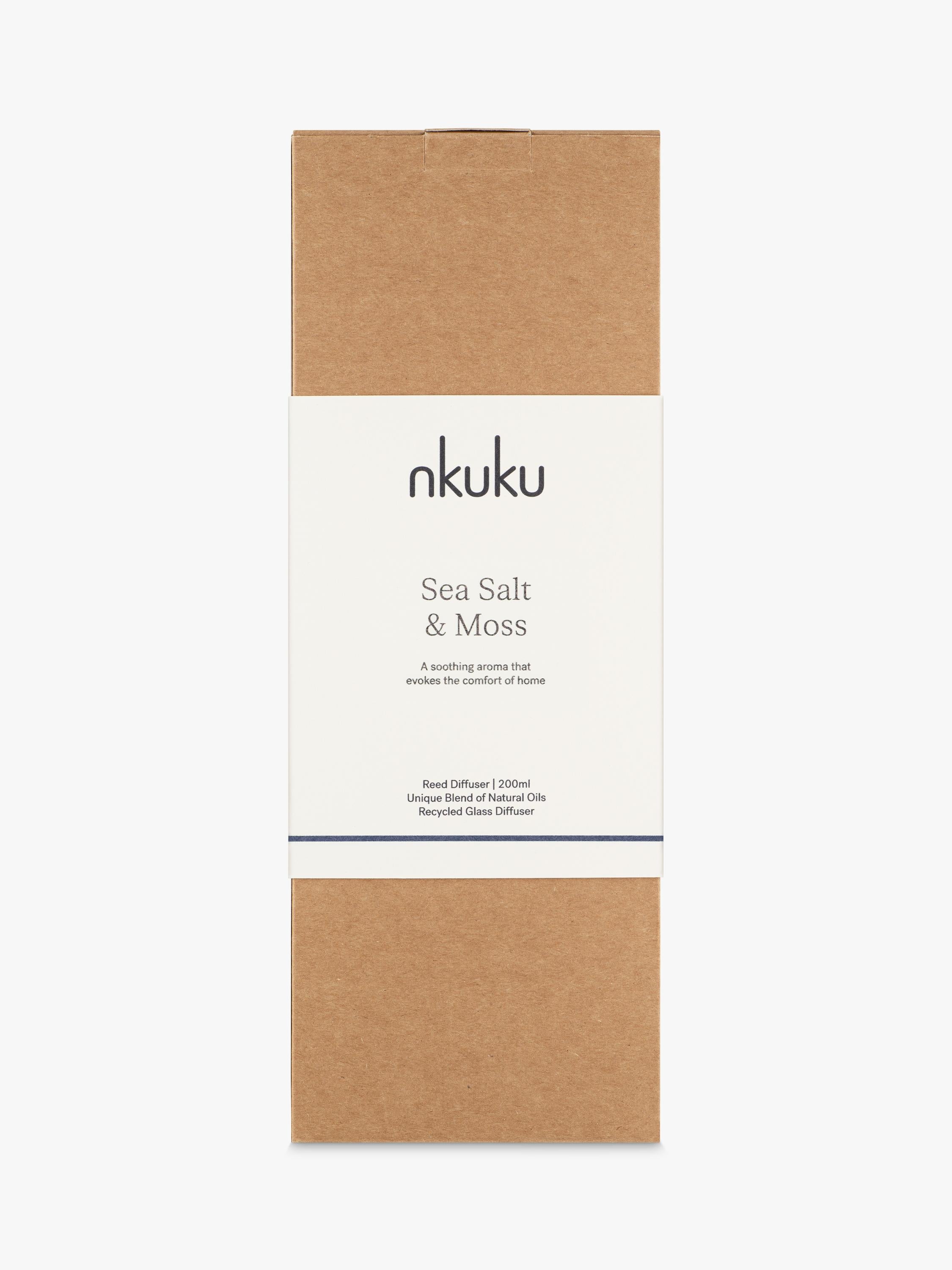 nkuku Sea Salt & Moss reed diffuser 200ml, imported from the UK