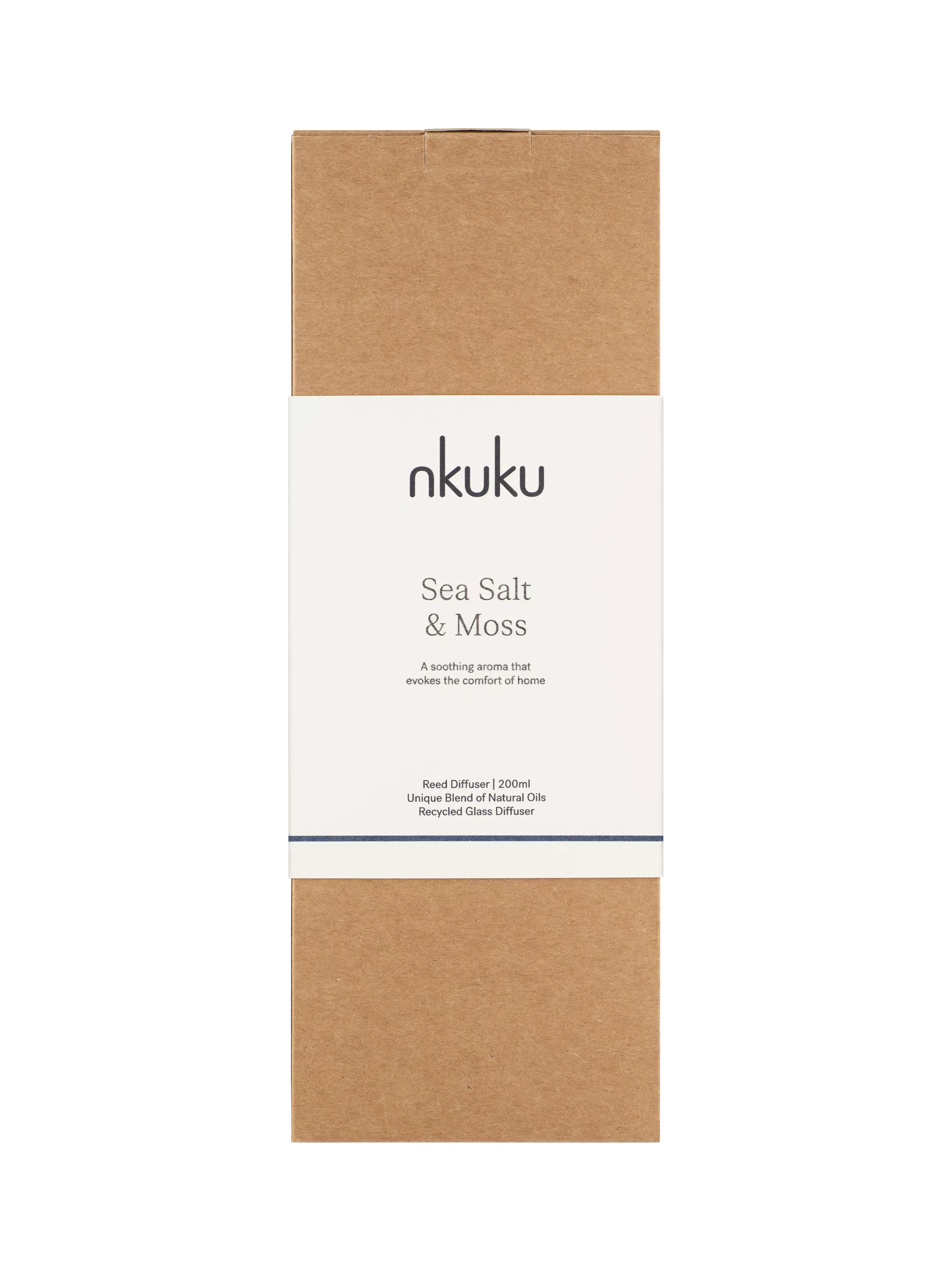 nkuku Sea Salt & Moss reed diffuser 200ml, imported from the UK