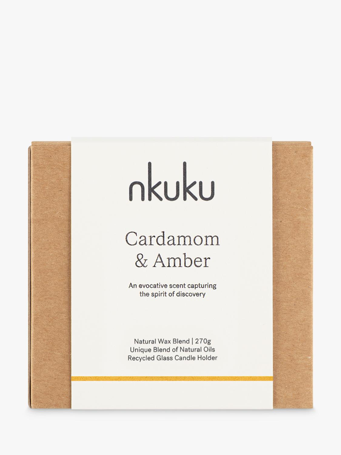 nkuku cardamom and amber scented candle - British product