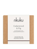nkuku Cedarwood & Fig scented candle, imported from the UK