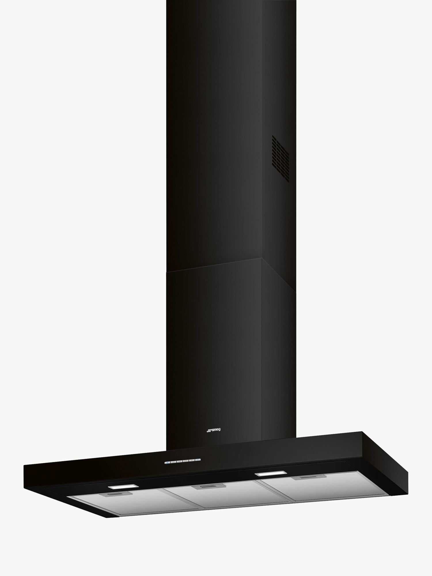 Smeg black 90cm T-shape chimney cooker hood (British brand)
