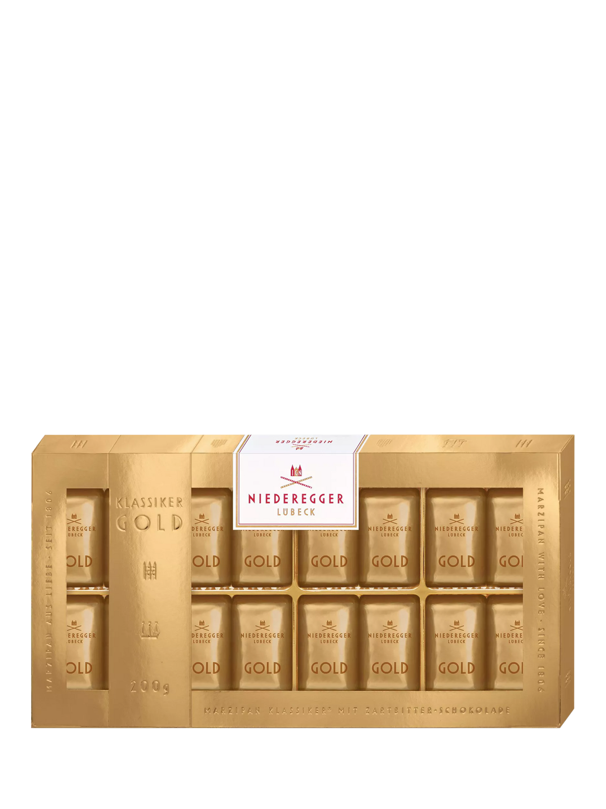 Niederegger dark chocolate marzipan praline selection 200g, UK version