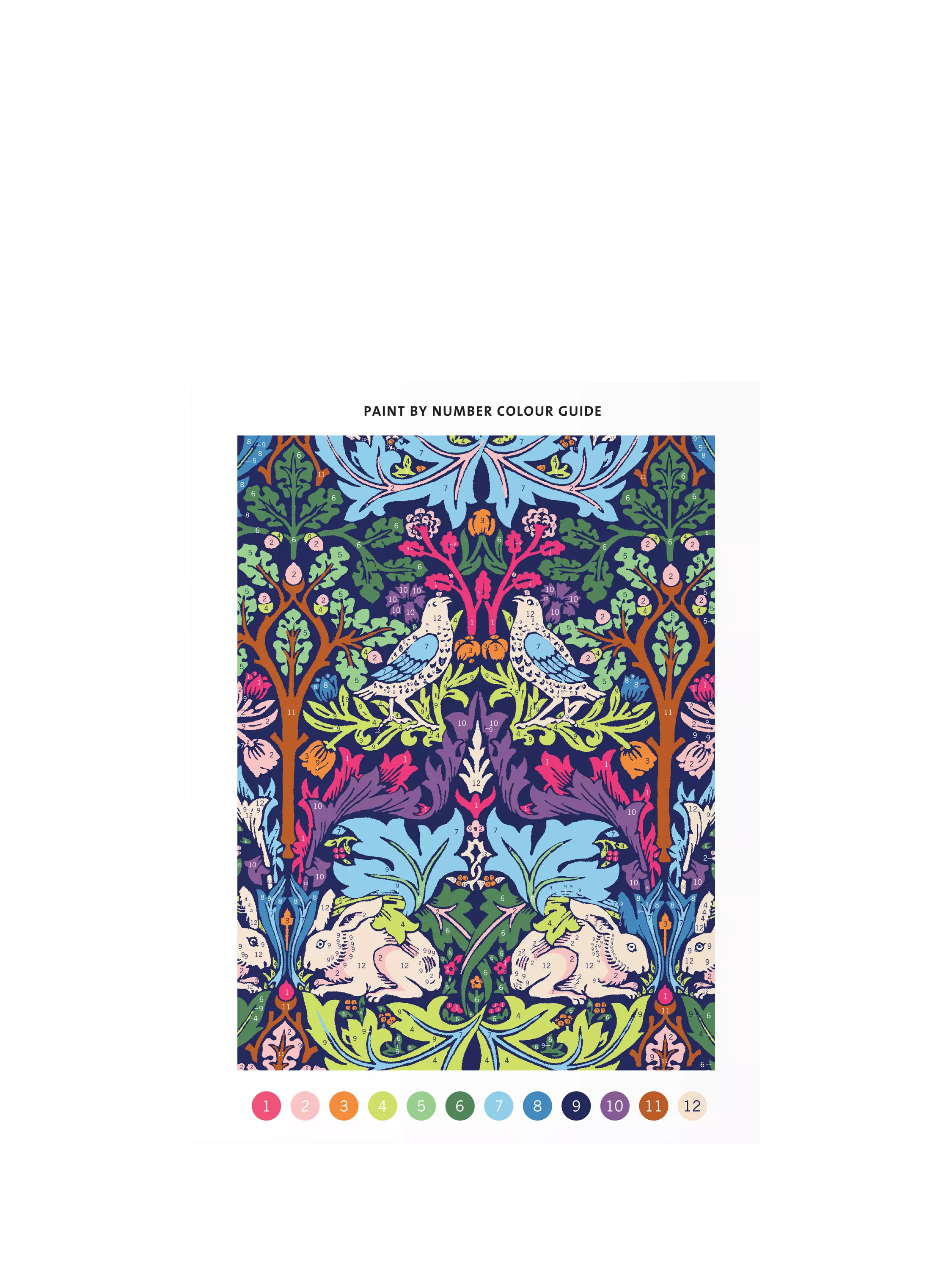 Galison William Morris rabbit paint kit 9x12 canvas - British product