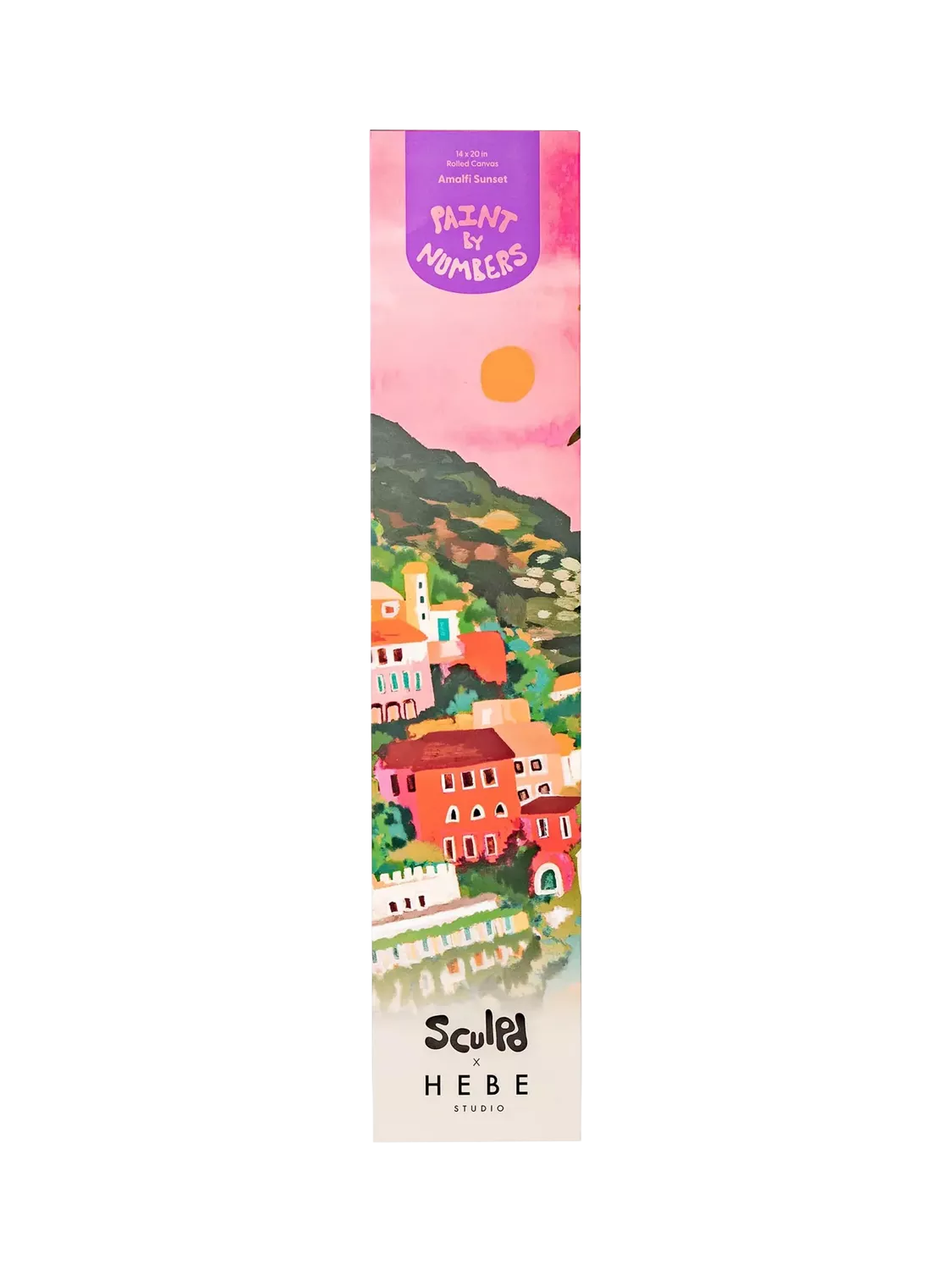 Sculpd paint by numbers kit Amalfi Sunset 51x36cm, imported from the UK