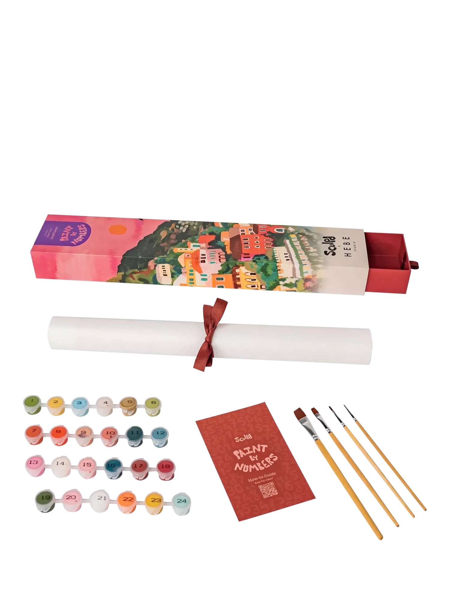 Sculpd paint by numbers kit Amalfi Sunset 51x36cm, imported from the UK