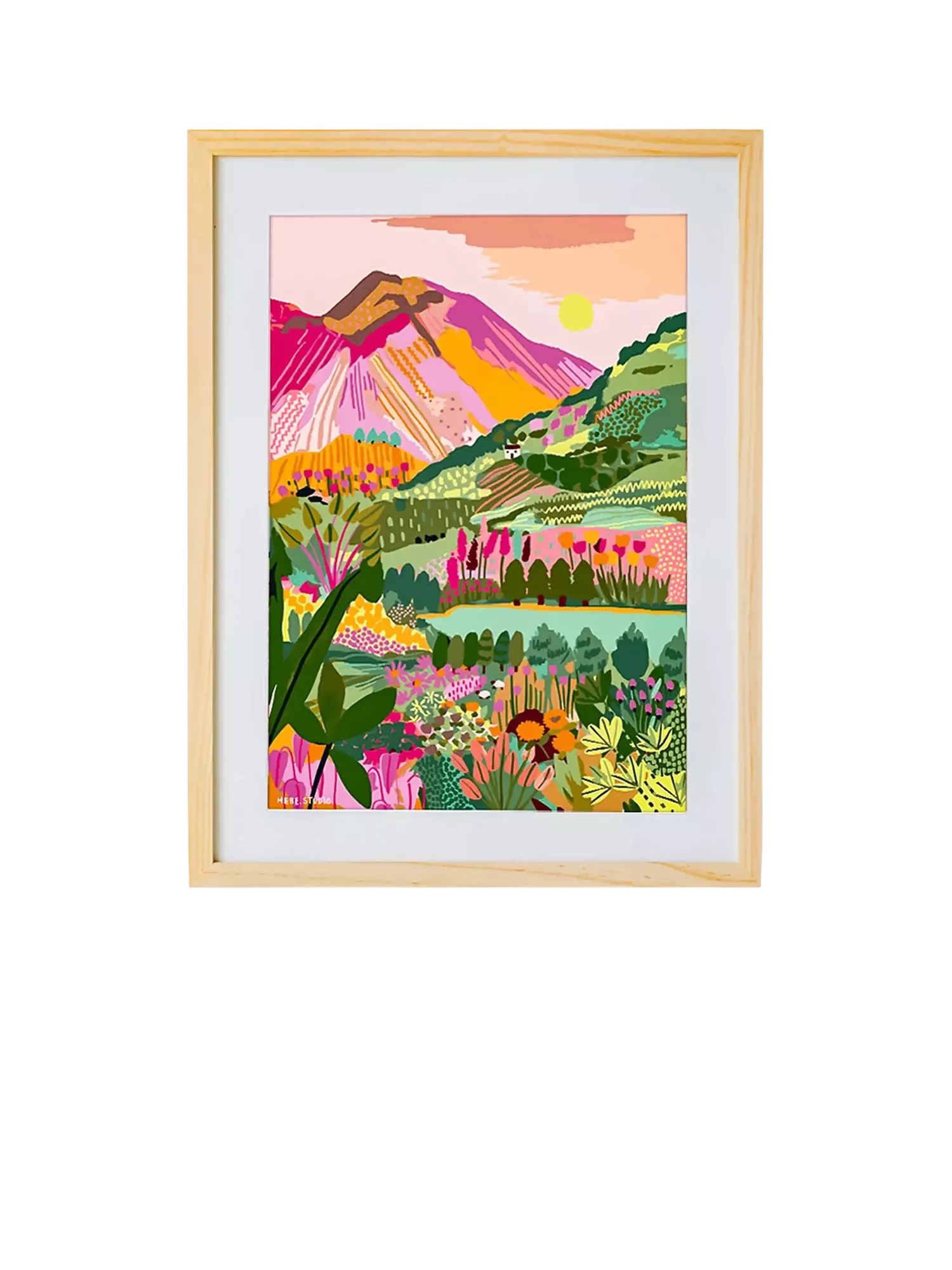 Sculpd Rainbow Mountain paint by numbers kit - British product