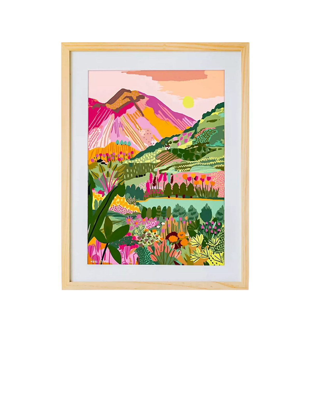 Sculpd Rainbow Mountain paint by numbers kit - British product