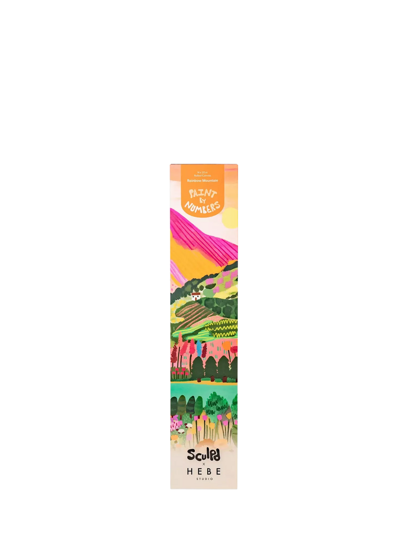 Sculpd Rainbow Mountain paint by numbers kit - British product